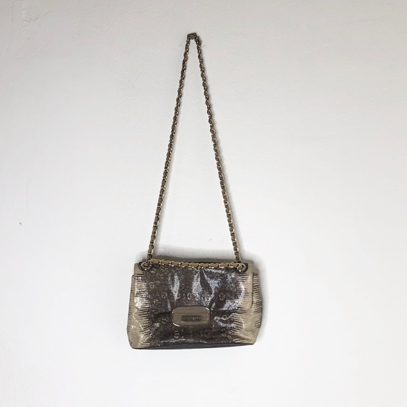 MOSCHINO Authentic Snake Bag Leather Gold - Picture 3 of 5